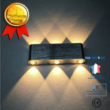 TD® NOVA 8LED Moderne Aluminium LED Applique Murale Interieur Éclairage Mural pour Cuisine Escalier Chambre Couloir Salon
