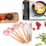 TD® Lot Ustensiles,11 à 13 pièces Silicone ensemble d'ustensiles de cuisine ustensiles de cuisine spatule - Type 12-Pcs kitchen set