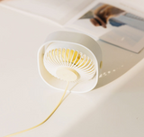 INN® Mini Ventilateur USB Climatiseur Portable de Refroidissement Bureau Rotation Réglable Portable Chambre ETE BLANC