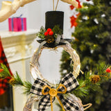 TD® Fournitures de Noël décoration de la maison guirlande de noël pendentif lumière LED guirlande charme anneau de rotin de noël