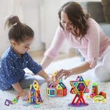 TD® Bloc Construction Magnétique Enfant 108 Pièces Mini Jeux Construction Aimanté Jouet Éducatif Créatif, Cadeau Anniversaire Fête