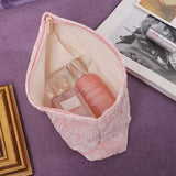 TD® Sac cosmétique de voyage rose en relief voyage d'affaires grande capacité pochette Portable sac cosmétique léger sac en toile