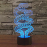 TD® 3D Lampe Illusion Optique Led Veilleuse 3D Vision 7 Changement De Couleur Led Veilleuses Usb Bureau Lampara Creative Touch Lumin