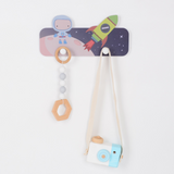 Crochet dessin animé peinture astronaute garçon chambre créatif enfants chambre décoration mur manteau porche crochet derrièr