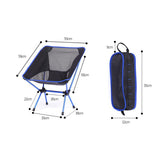 TD® Camping pêche lune chaise barbecue extérieur portable chaise arrière pliante