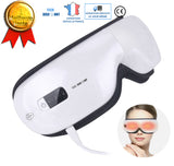 TD® Masseur oculaire électrique Bluetooth blanc appareil anti-rides pression d'air chaleur vibration soulage fatigue relaxation yeux