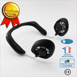 INN® Petit ventilateur suspendu cou extérieur USB mini portable étudiant dortoir rechargeable ventilateur de direction du vent régla