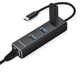 TD® concentrateur USB c 3.0 bureau avec 3 ports USB 1 port Ethernet réseau multiprise adaptateur transfert de données rapide multimé