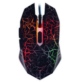 TD® Souris de jeu filaire USB grip crack 6 boutons