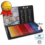 Fournitures de peinture d'art ensemble de peinture 72 couleurs crayons de couleur solubles dans l'eau boîte fer hexagonale gr
