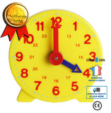 TD® Étudiant modèle d'horloge comprenant l'heure de l'horloge liaison à deux aiguilles cadran 24 heures modèle d'horloge jaune horlo
