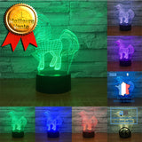 TD® Chambre décorative LED 3D licorne en forme de veilleuse 7 couleurs changent contrôle tactile chevet acrylique lampe de table