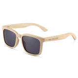 TD® Lunettes de soleil rétro sandwich en bambou hommes et femmes lunettes de soleil polarisées carrées européennes et américaines