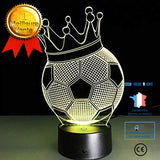 TD® Lampe optique poser décoratif tactile 7 couleur illusion optique modèle football King - faible consommation câble USB 3 piles AA