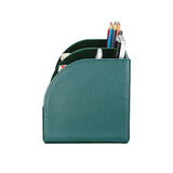 TD® Boîte de rangement de bureau papeterie de bureau apprentissage ins porte-stylo mignon en cuir PU grand porte-stylo vert foncé bo