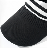 Pare-soleil tricoté extensible chapeau haut de forme vide dames sports de plein air crème solaire long avant-toit bonnet de t