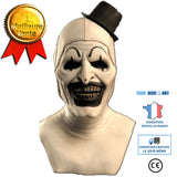 TD® Halloween film et télévision autour de l'âme brisée masque de clown habiller couvre-chef en latex cosplay horreur visage de clow