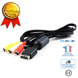TD® Câble AV pour consoles de jeux ps1/ps2/ps3 connectique filaire 3 entrées pour connecter liaisons filaires affichage multimédias