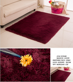 TD® Tapis de sol en laine de soie couleur unie tapis de sol chambre salon salle de bain tapis d'entrée