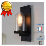 TD® Applique Murale Vintage Américain rétro industrielle vent/Créative Lampe de chevet balcon allée en fer forgé couloir bar café la