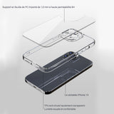 TD® Étui de téléphone portable pour iPhone13ProMax groove transparent acrylique deux-en-un couvercle de protection transparent
