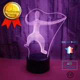 TD® Décoratif USB Gymnastique 7 Couleurs Télécommande Illusion Optique Veilleuse 3D Visualisation Table Bureau Lampes 3D Glow LED La