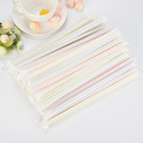 TD® Set accessoire cuisine 100 pièces colorés séparément papier emballé thé au lait long flexible pailles à boire