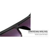 TD® Lunettes de soleil carrées pour hommes et femmes de même style Grandes lunettes de soleil carrées rétro européennes et américain