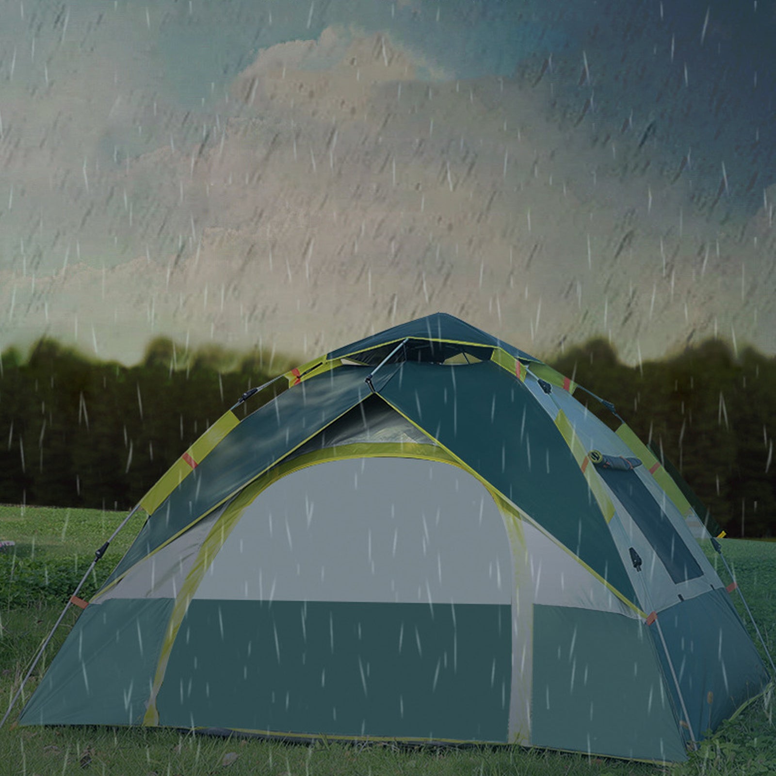 Tente extérieure automatique à ouverture rapide tente de camping étanche à la pluie multi-personnes camping tente à quatre cô