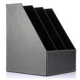 TD® Siège de panier de boîte de classement Fournitures de bureau d'affaires Porte-documents triple en cuir Support  stockage de donn