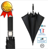 Parapluie à Long Manche Parapluie 8 Os Tige Droite Coupe-Vent Automatique D'affaires Golf Parapluie À Long Manche Cadeau Para