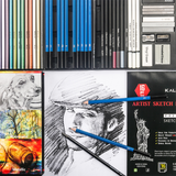 Ensemble de dessins d'art, ensemble de dessins de boîte en papier de 142 pièces Ensemble de crayons de couleur Dessin d'art O