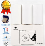 TD® papier thermique mini imprimante hp portable polaroid photo blanc feuille de rechange 3 rouleaux petit pour boite pratique image