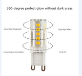 TD® Lot de 2 Ampoule LED à faible consommation en forme de Maïs/ Lumière  LED G9 3W/ Intérieur Extérieur/ Economie d'énergie