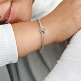 TD® S925 bracelet en argent sterling boucle papillon mode simple hypoallergénique ne se décolore pas chaîne en os de serpent bricola