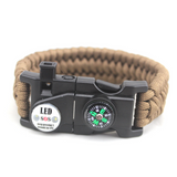 INN® Articles de sports de plein air LED signal de détresse bracelet lumineux aventure survie couteau multifonction et bracelet en s