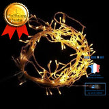 TD® FA  Guirlande Lumineuse LED Fête De Noël Rideau Lumières Décoration Blanc Chaud UE Plug 220V (3 * 1m) - QQGLN1113A0583