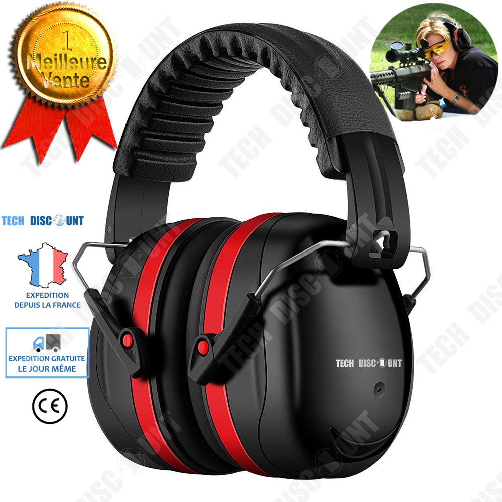 Casque anti-bruit NRR 31 dB Isolation acoustique Protection auditive Confortable Pliable Cache-oreilles Violet, Intérieur spacieux, Design compact Casque anti-bruit NRR 31 dB Isolation acoustique Protection auditive Confortable Pliable Cache-oreilles Violet, Intérieur spacieux, Design compact