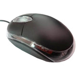 TD® Souris Filaire Transparente Rétractable Ergonomique Lumineuse avec LED Optique USB à Molette pour PC Portable Ordinateur Noir