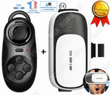 TD® Casque de réalité virtuelle noir blanc bleu 3d lunette casque intelligent téléphone, Bluetooth jeu télécommande contrôleur vidéo