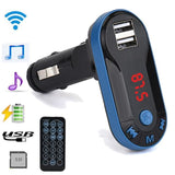 TD® Transmetteur FM Bluetooth sans fil de Voiture/ Lecteur MP3 Kit mains libres de voiture USB à distance Carte TF SD