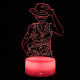 TD® One Piece série périphérique 3d crack touch télécommande comme cadeau créatif décoration usb alimenté matériel acrylique veilleu