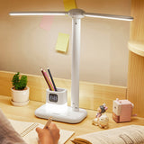 TD® Lampe de table à double tête USB protection des yeux lumière blanche bureau étudiant fourniture scolaire chambre décoration blan