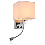 TD®  Flaxen Applique Murale Interieur Moderne LED Applique Abat-jour Veilleuse Chevet Décor Hôtel Chambre