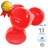 TD®  Neoprene Dumbbell Home Exercise for Ladies Kids Arm Hand Weights Pilates Dumbbells in  8kg rouge