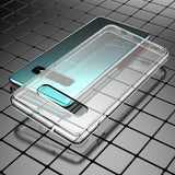 TD® Coque pour téléphone portable Samsung Galaxy S10+ coque transparente en TPU+PC anti-chute et anti-collision pour téléphone porta