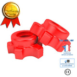 TD® Écrou de poids de l'haltère environnemental Universal Dumbbell Accessories ，Accessoires de fitness-2 Red Nuts