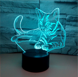 TD® xm12947-3D Veilleuse Abstrait Cercle Amour Noeud Ampoule 3D 3D Lumière Illusion Holographique 7 Changement De Couleur Lu