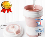 TD® Tasse à eau de sport de grande capacité 550 ml, tasse de voyage pratique, tasse à café pliante en silicone créative en gros