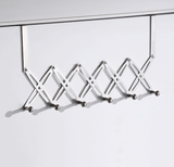 Crochet de porte arrière en acier inoxydable  télescopique sans poinçon rangement multifonctionnel crochet de salle de bain r